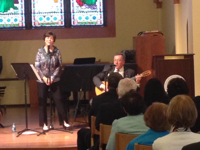 FraminghamU's tweet photo. What a performance today by @joseechanson at FSU, including two duets with @PresCevallos! http://t.co/mW6pndN5wP