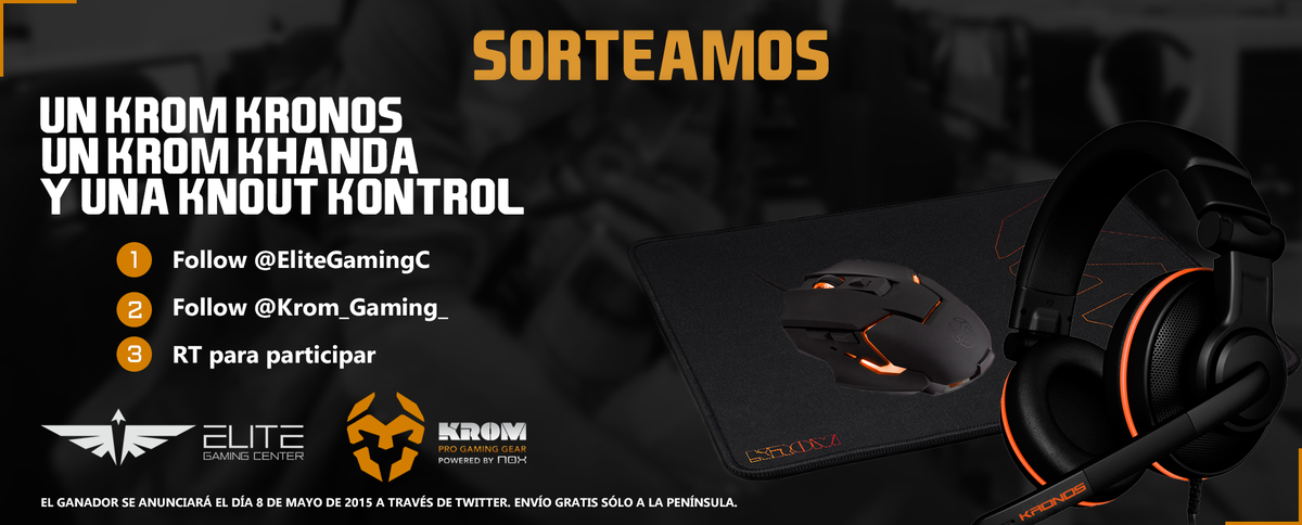 EliteGamingC's tweet photo. ¡Sorteamos este gran pack de Krom! ¿Lo quieres? ¡Síguenos junto a @Krom_Gaming_ y haz RT y podrá ser tuyo! http://t.co/sBV6T564rG