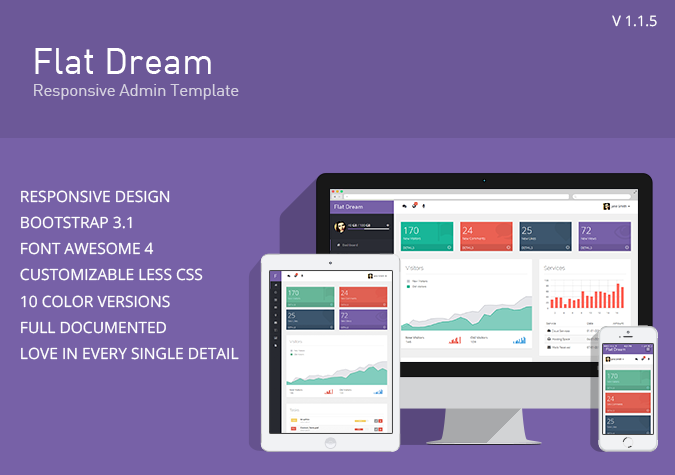 dmartify's tweet photo. Flat Dream – #Responsive #Admin #Template http://t.co/JPX4KR7Lnj #bootstrap
#Dmartify http://t.co/qi1SQ3R2OE