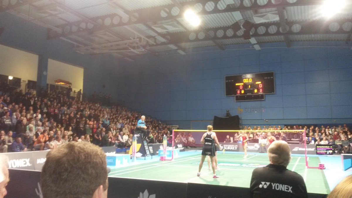 RyanLeisureltd's tweet photo. Enjoying some top class badminton courtesy of @Surreysportpark cheeing on @surreysmashers http://t.co/8DdKoxyL9H