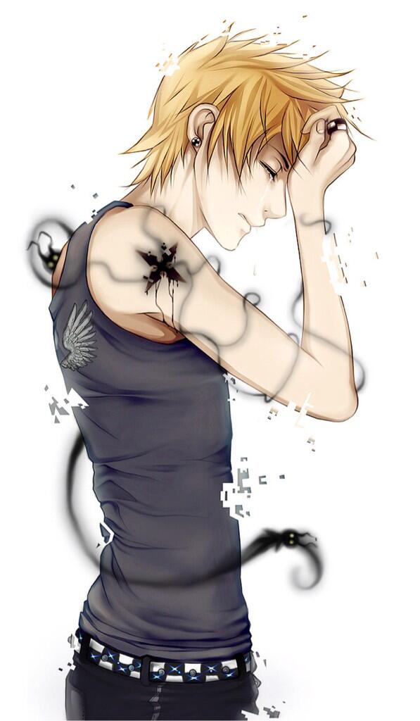 I place my hand to my forehead and start crying cause I miss him  as the rain comes down. "Axel, why you leave?"
