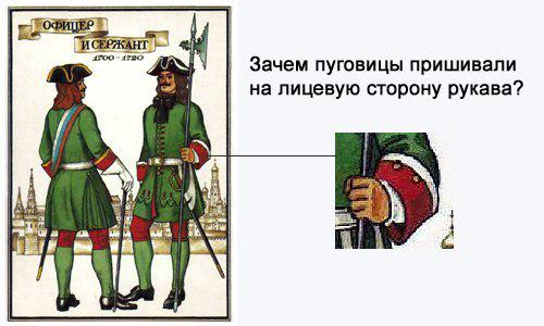 Среди указов Петра I был такой, в котором повелевалось пришивать пугови ... secret-history.ru/20-go_veka/sre… # #20говека