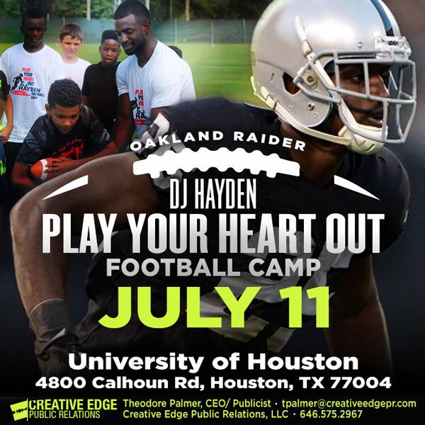 CreativeEdgePRS's tweet photo. CreativeEdgePR invites you to come out &amp; enjoy a sports filled day w/ NFL clients, DJ Hayden and Rashad Jennings!! http://t.co/0ahyByyyxS