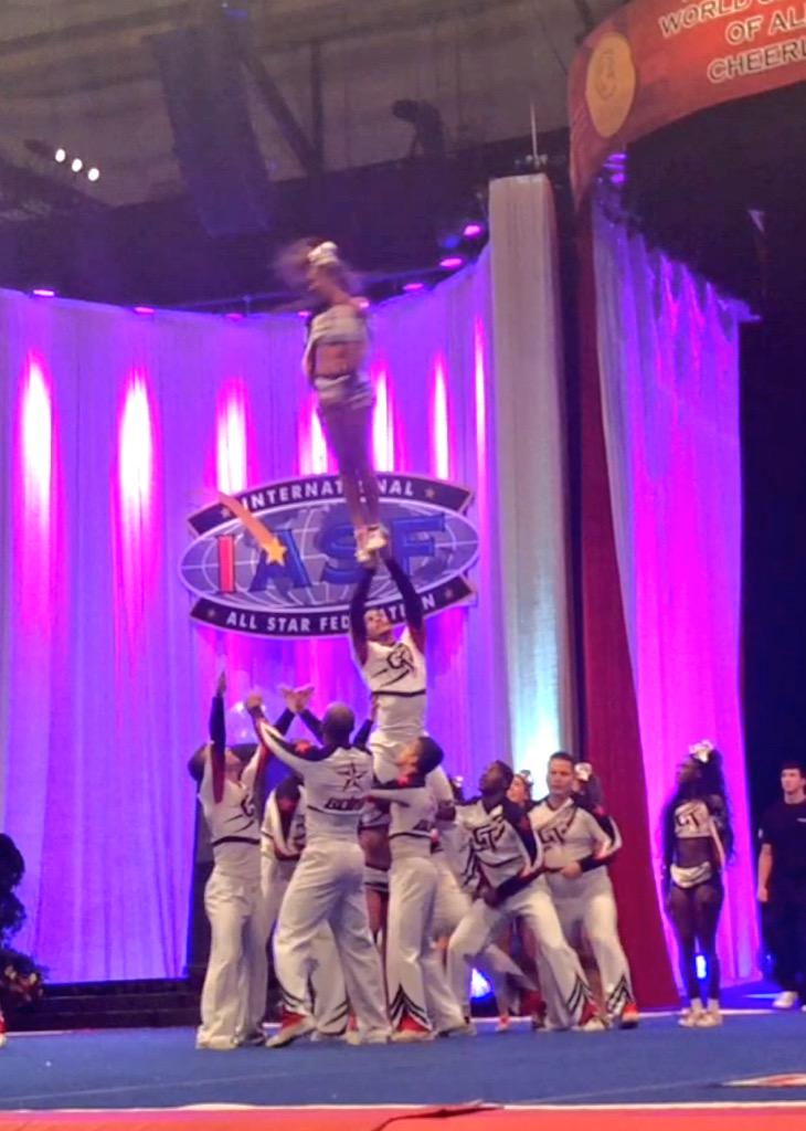 USASFcheer's tweet photo. #worlds2015 we hope you didn't BLINK, you would have missed it all! http://t.co/hqwnxQjCdE