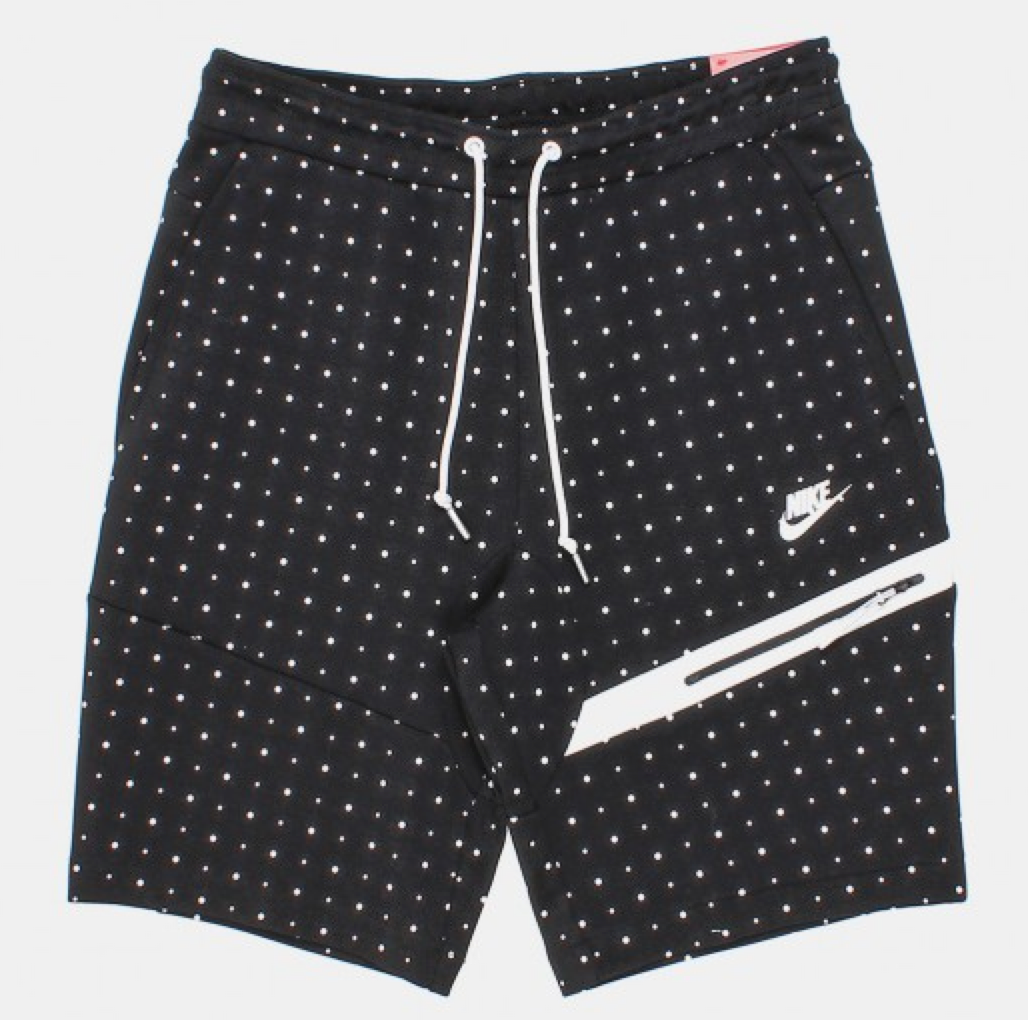 nike tech fleece polka dot shorts