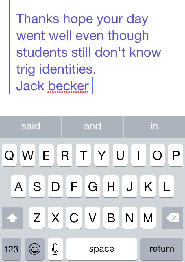 MrsEldredge's tweet photo. Classic closing to an email message from @jack_becker7 #cos2x #sin2x #8days http://t.co/4Xg5XhlFoH