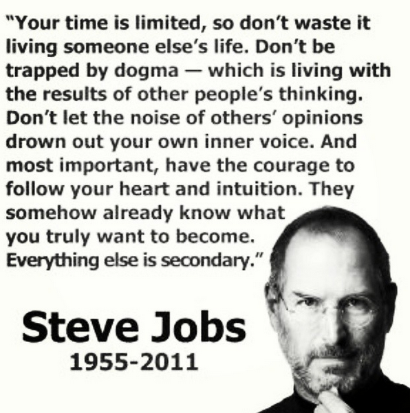 A fantastic quote from Steve Jobs and worth bookmarking right now -> stks.co/e27V4 $AAPL