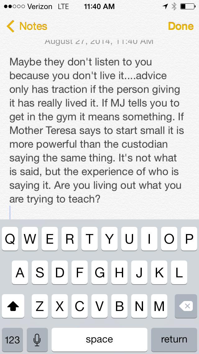 JoshuaMedcalf's tweet photo. Maybe they don't listen because we don't live it.... #authenticvulnerability http://t.co/JZWYOUZ9uU