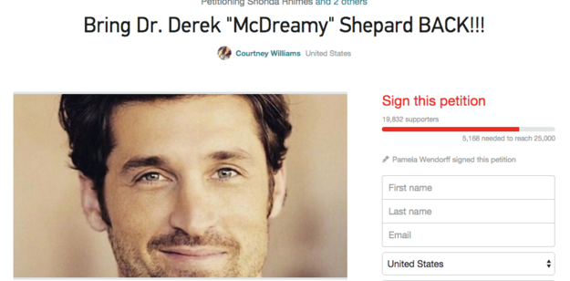 BuzzFeed's tweet photo. Thousands of “Grey’s Anatomy” fans are petitioning against Shonda Rhimes http://t.co/9katVupWaB http://t.co/FEGHP6SUah