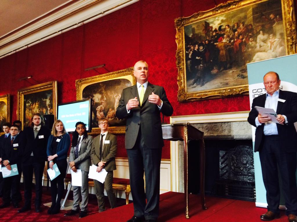 @TheDukeOfYork giving closing remarks after the three finalists were named in the <a href="/idea_award/">iDEA</a> today.