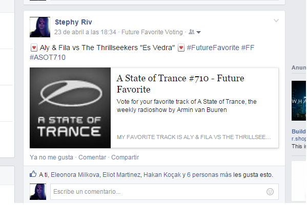 KrisyStephy's tweet photo. @AlyandFilaEgypt ♥ VEDRA ♥ @alyandfila #FSOE389
Voted in #ASOT710 http://t.co/6Wtvs6tFdK