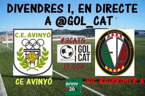 sergi_vargas's tweet photo. AGENDA |Vam ser a l'anada i també ho farem a la tornada; divendres, partidàs de #3cat5 @CeAvinyo-@VicRiuprimer REFO A http://t.co/aPzlUsEzR4