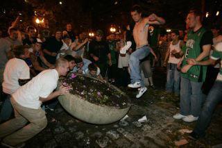 We take a break from MSM villianizing all #FreddieGray protesters to show some white people rioting over sports.