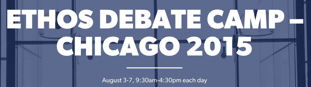 Ethosdebate's tweet photo. #Ethos2015 #debate camp in Chicago! Challenge you Aug 3-7. @ncfca @StoaTweets @Ben_Griffith11 https://t.co/jGVbBm14f2 http://t.co/NfjtkEFclv