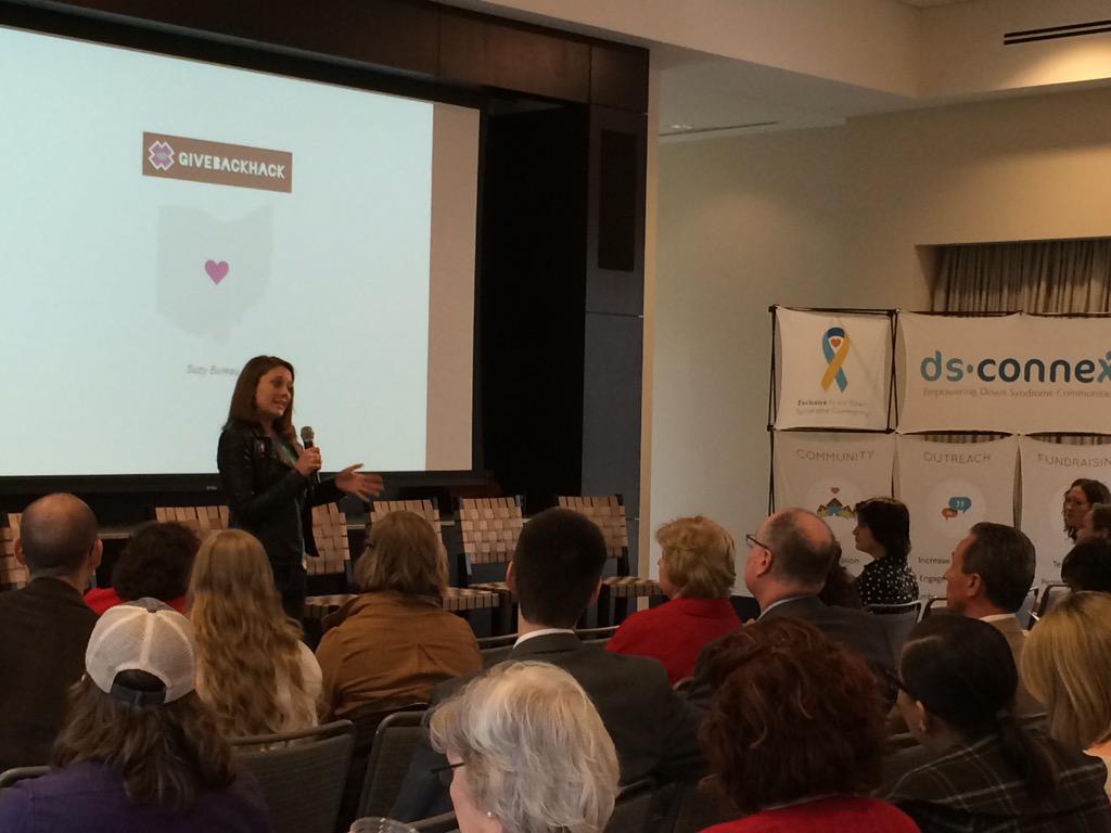 tallyw15's tweet photo. One of my fav #cbus people @SuzyBureau sharing the successes of @GiveBackHack #passionpurposeprofit http://t.co/5afxw5GVi5