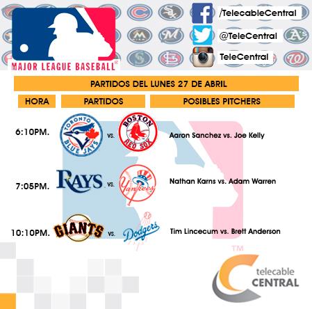 telecentral's tweet photo. Vive la #Mlb con #TelecableCentral, Estos son los juegos de hoy. Telecable Central 100% Vegano. http://t.co/D5IkeCFPq8