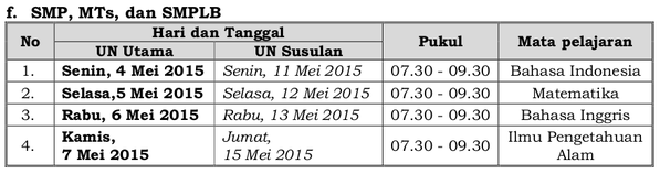 INDONESIAinLOVE's tweet photo. Semangat UN!!  Besok UN SMP, Ini Jadwal UN SMP #SemangatLulusUN :  http://t.co/ZkOa09H5SI