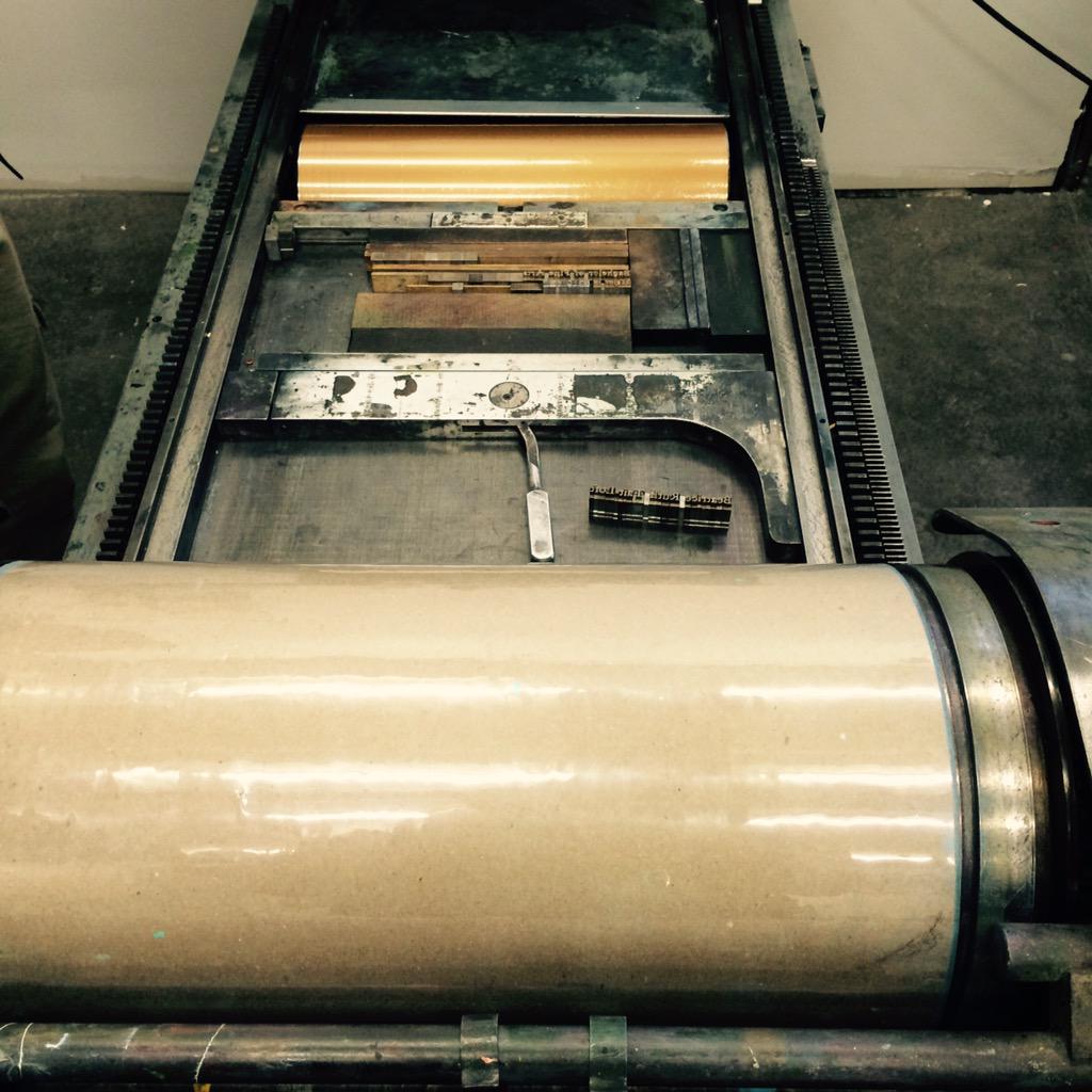 dawsonprintshop's tweet photo. Degree magic. Printed with love for nscad's graduating class #letterpress http://t.co/zODv4o3S3i