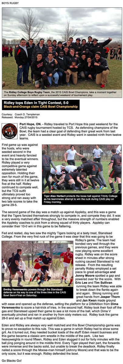 RFC1889's tweet photo. @Ridley_College Boys Rugby #CoachTemplemans CAIS Rugby Recap @Bukovec96 http://t.co/UTCjgJUi1v