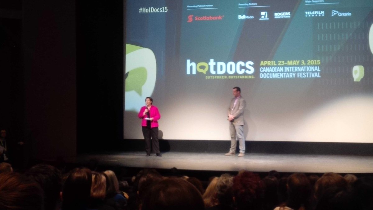 CultureJamMan's tweet photo. Karen Thorne-Stone intros Noemi Weiss "Milk" premiere at @hotdocs supported by @OMDCtweets #hotdocs2015 http://t.co/6qQU2WAGmk