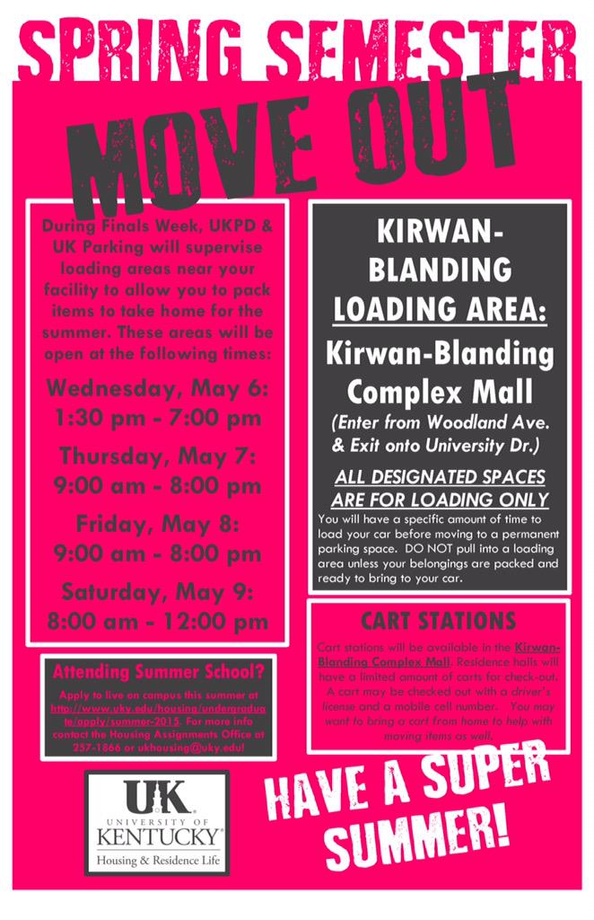 BlandingTower's tweet photo. Hey Btower residents! Make sure to read this flyer about move out! http://t.co/dTLxkcfddt