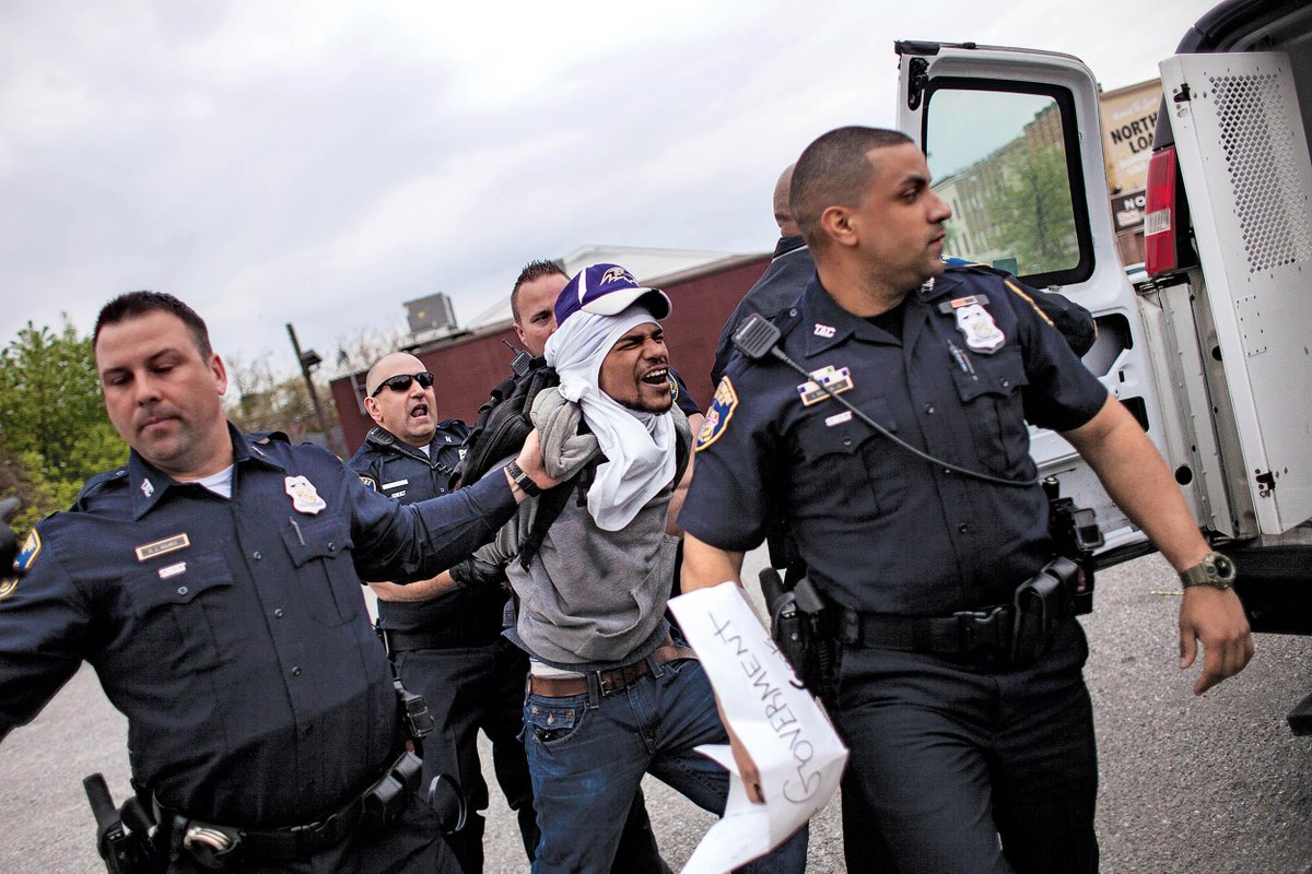 Newsweek's tweet photo. PHOTOS: Scenes from #Baltimore as the city is consumed by riots after #FreddieGray's funeral http://t.co/wSIy6G00Mr http://t.co/IYtFgyU8y2