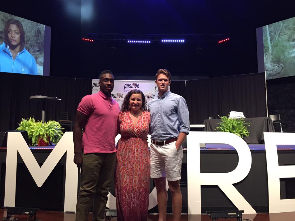 West Hall celebrates its Positive Athlete Georgia Award Winners: Tyquan Statham, Morgan Burgess, &amp; Roland Stanley.