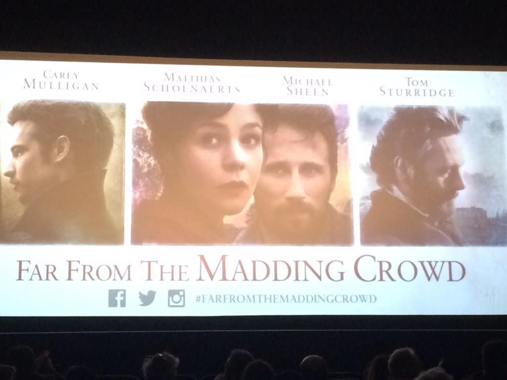 #FarFromTheMaddingCrowd   Can't wait to see the film!
