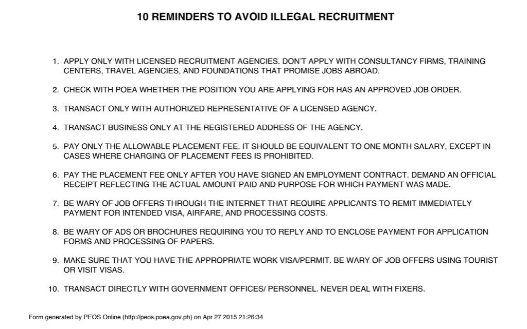 hans leo j. cacdac on X: “10 Reminders to Avoid Illegal