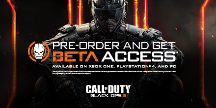 CallofDuty_ANZ's tweet photo. Want to be on the front lines of #BlackOps3? Pre-order now and get MP Beta access: http://t.co/1OxrDrSUnX http://t.co/Of9pGLLtOe