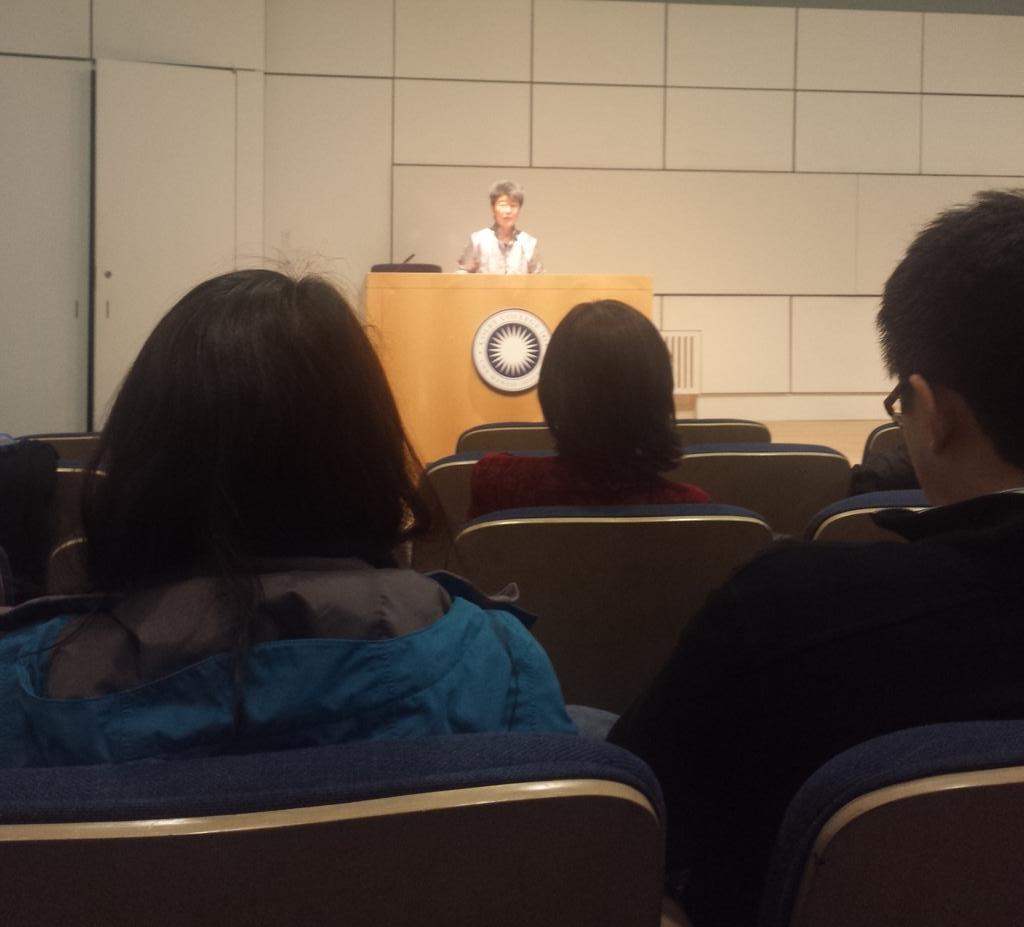 thePughCenter's tweet photo. Helen Zia speaks at Colby College! http://t.co/4qwwjaBue5