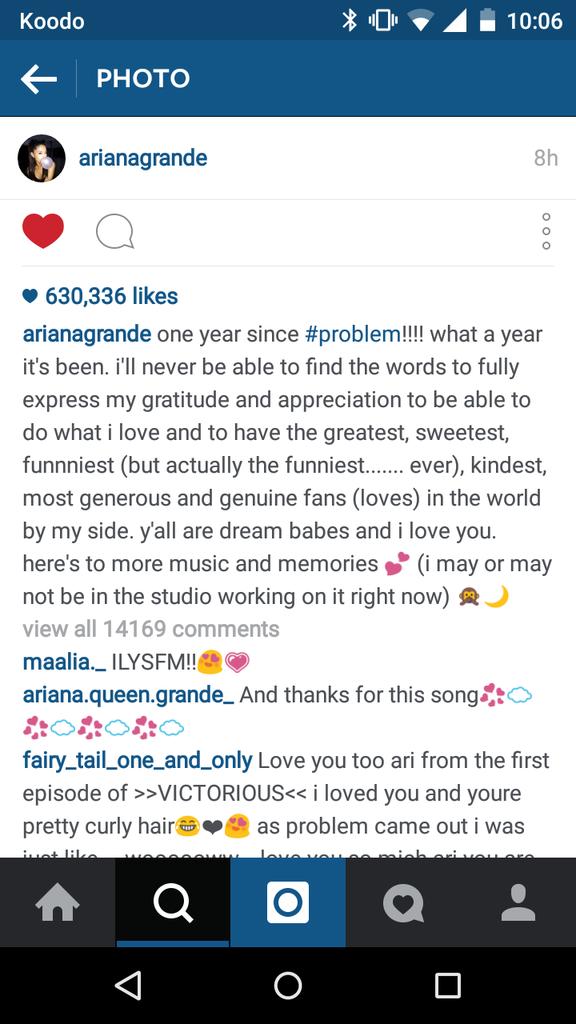myfifthfandom's tweet image. YAS @ArianaGrande💕 #Album3 #1yearsinceproblem