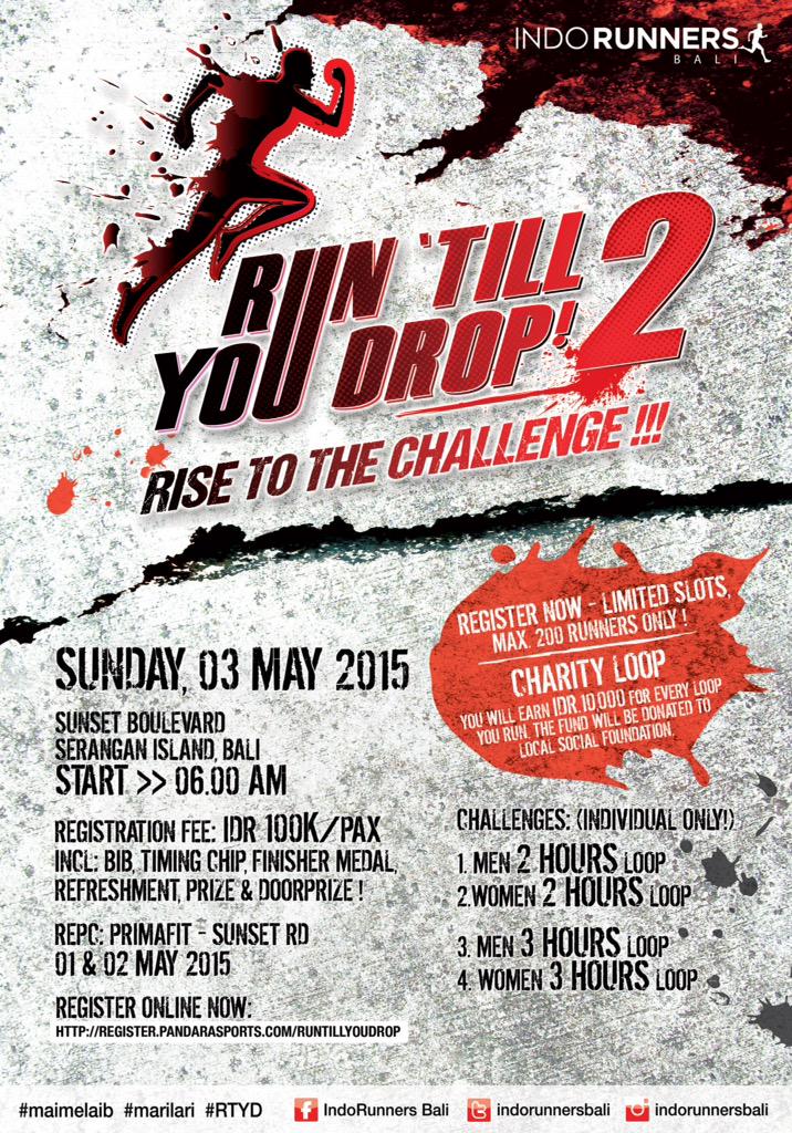 hermanDBM's tweet photo. RT @IndoRunnersBALI: Endurance,healthy,charity &amp; happiness!
#RTYD Vol.2 >> http://t.co/RmrOzJgaRS #marilari #RTYD  http://t.co/GH1pj1DOHN"