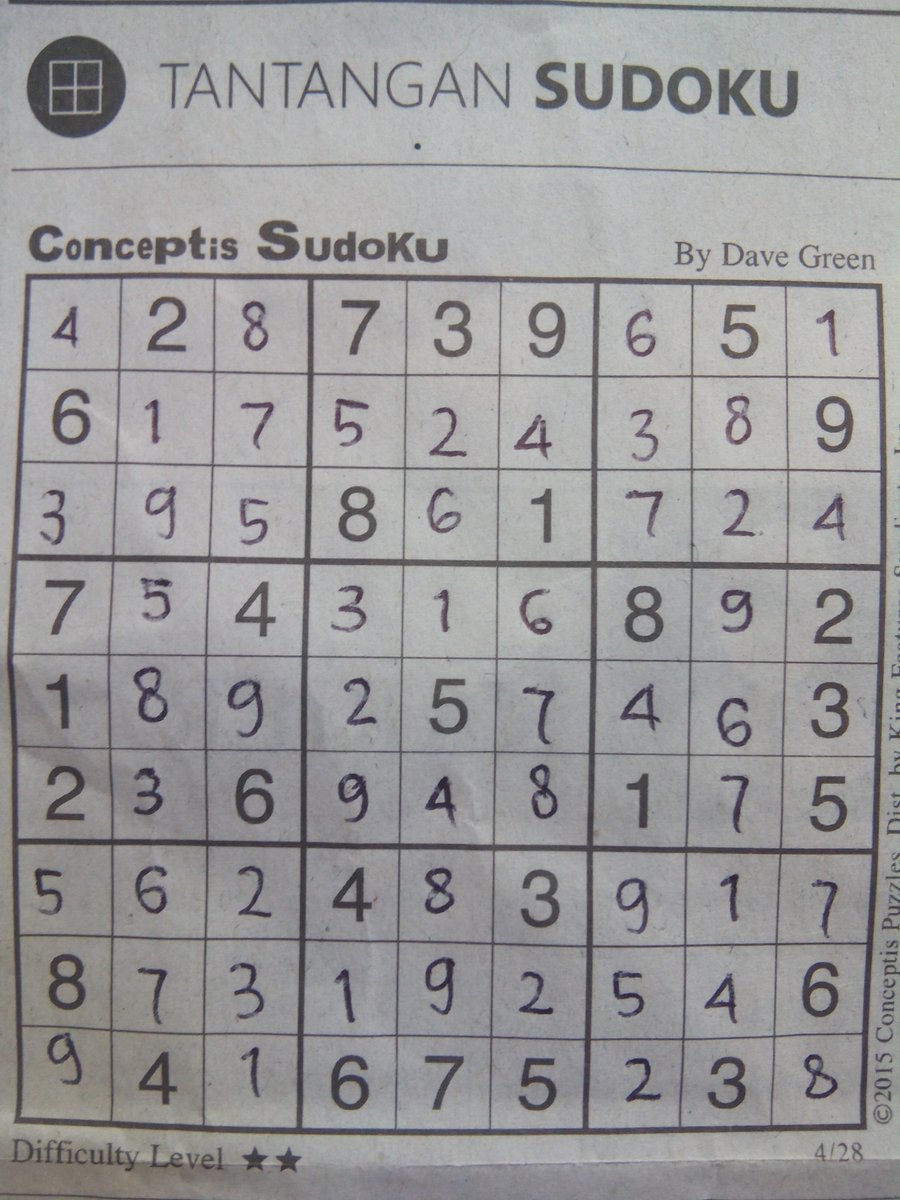 #TantanganSudoku @KompasKlasika
