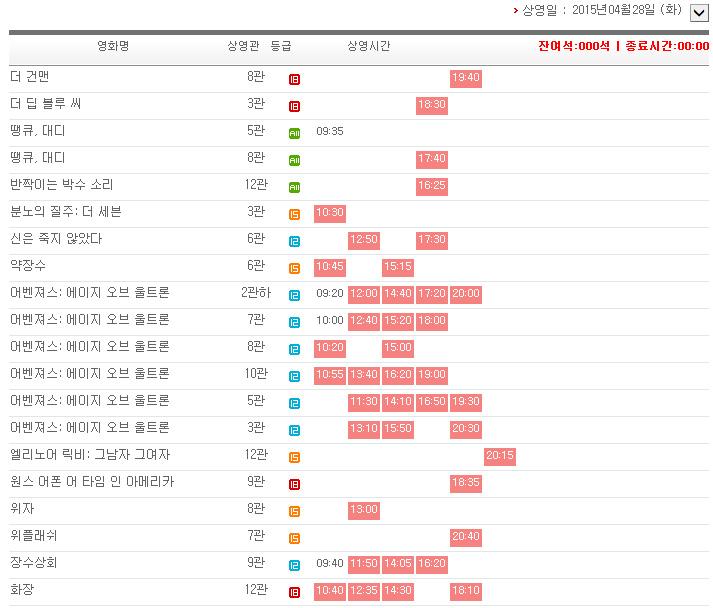 :상영시간표: 이번주 종영작 #위자 #엘리노어릭비 :그남자 그여자 /그 남자 /그 여자 #위대한 독재자 / #더건맨 입니다 아직 관람하지 못한 영화가...