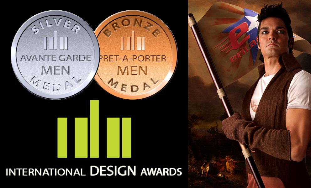 <a href="/ericaamericaMan/">ericaamericaMenswear</a> Menswear wins Silver and Bronze medals at the International Design Awards! bit.ly/1FsaAG1