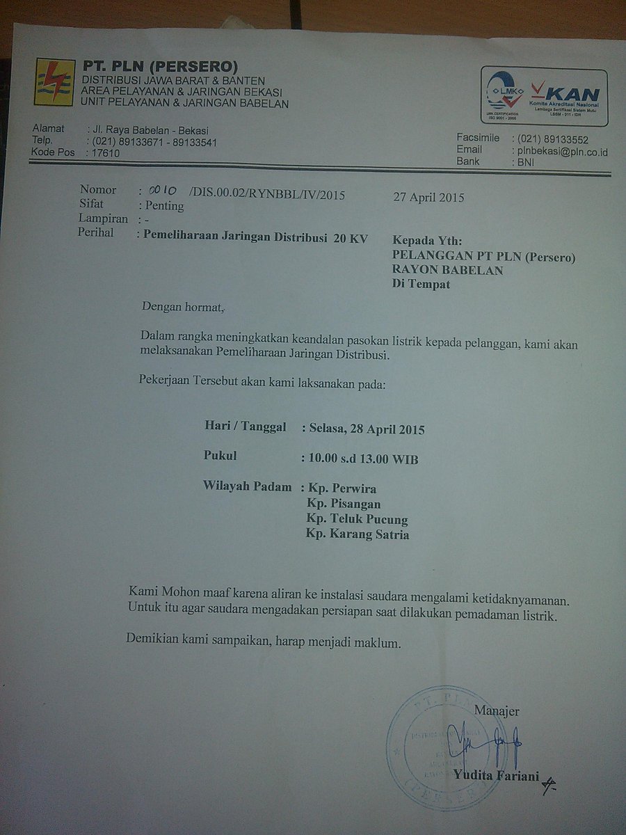 plnbabelan's tweet photo. jadwal pemeliharaan tgl 28 April 2015,mohon maaf utk aliran listrik saudara terganggu terima kasih. http://t.co/Fiw2uCC7Sk