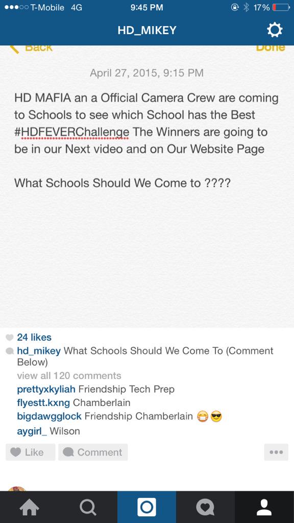 HdMikey1080's tweet photo. Almost 500 Schools wanna Do The #HDFEVERChallenge Recommend your school to be in the next video DMV RT RT RT ๐ฏ๐ฏ๐ฏ http://t.co/1UiqRhVm6k