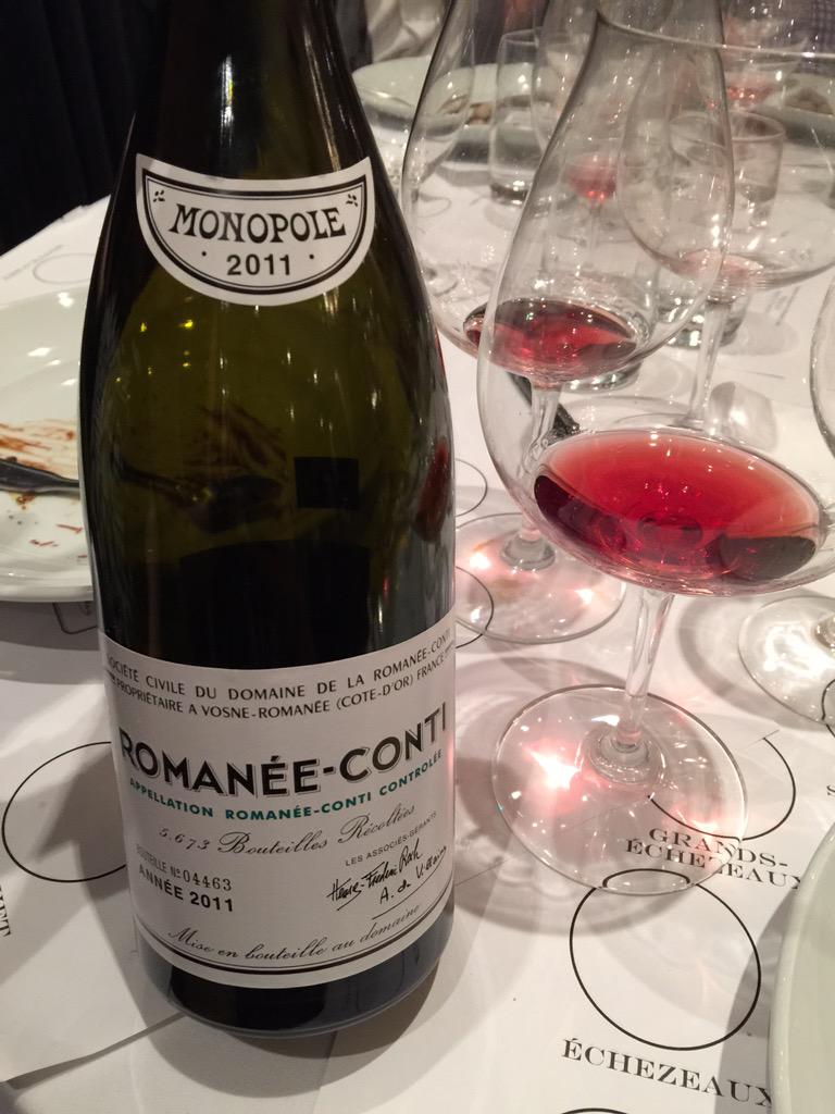 FrancisMessier's tweet photo. #DRC2011 #RomaneeConti. Wow! http://t.co/DQniI4MvVl