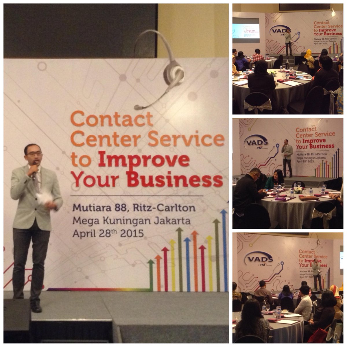 VADSID's tweet photo. LIVE : Tweeps saat ini Seminar Contact Center Service To Improve Your Business telah di mulai oleh MC kita bro Nikko http://t.co/1BHt3oQKY7