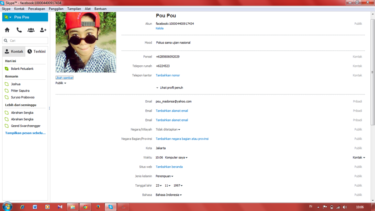 MadonsaP's tweet photo. SKYPE'an yuk :D http://t.co/PAQKbVH6xS