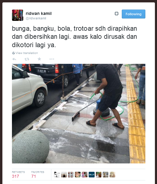 infobandung's tweet photo. RK: "Cintailah ibu pertiwi Bandung ini seperti kamu mencintai ibumu sendiri"  http://t.co/oj6rvxe0MT via @infobandung http://t.co/pOvzls8uVt