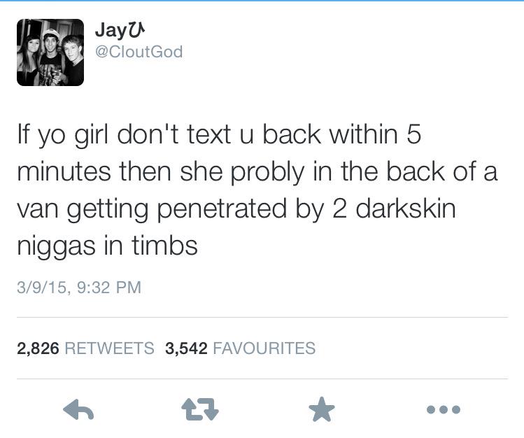 LowkeyGS9's tweet photo. THIS NIGGA @CLOUTGOD REALLY DONT CHILL LMAOO http://t.co/XR8AhLPngE