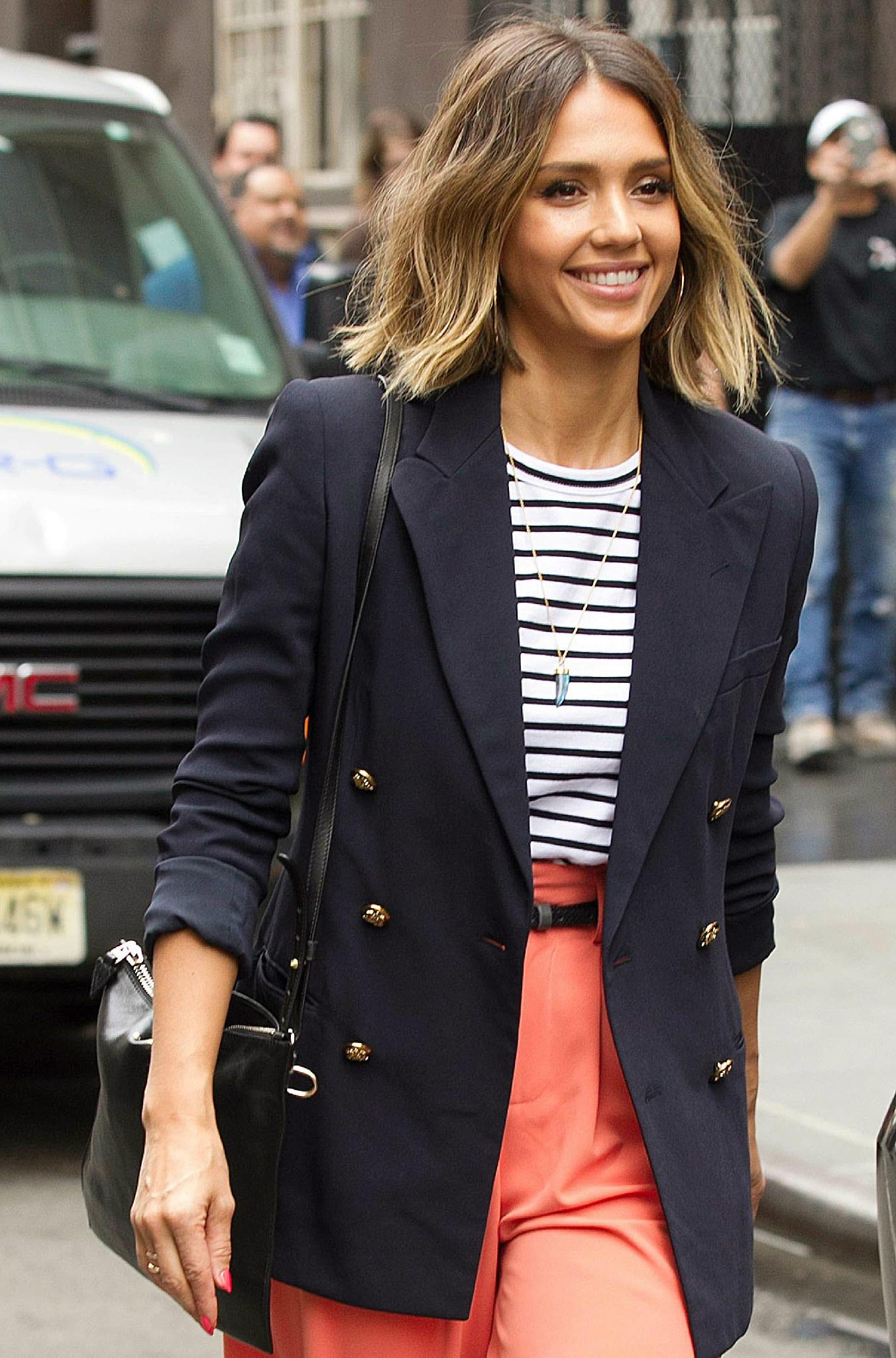 Jessica Alba photographed by Alessio Botticelli in NYC earlier this month  2015.  Happy birthday Miss Alba. 