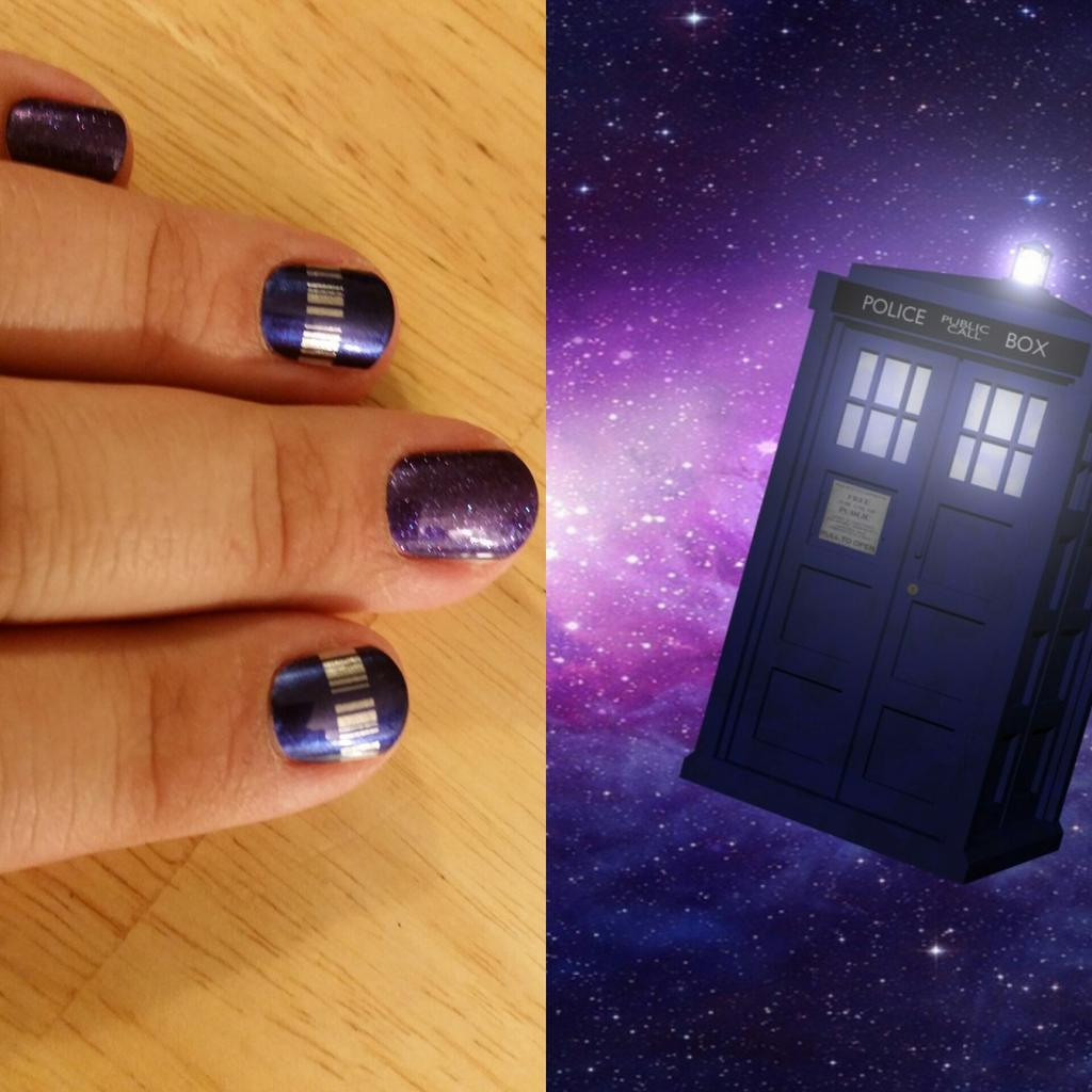 Jenna_84's tweet photo. The #TARDIS tumbling through the stars! @JamberryNails #DigiScan #Stargazing http://t.co/ubfiGjVhXF http://t.co/YgDPc39nEk