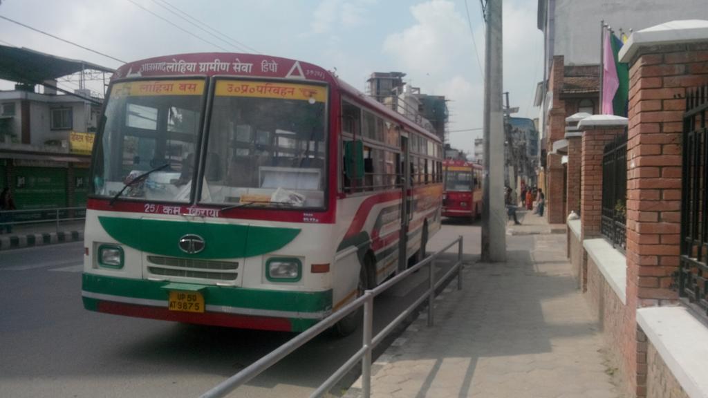 sabaikomart's tweet photo. Indian buses in Kathmandu to take Indians back to home. Stay safe everybody. http://t.co/3OANOByCjU