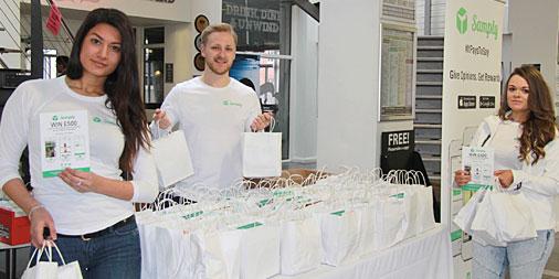 ManchesterSU's tweet photo. .@MySamply are in the foyer with partners @OrganicMiracles @UrbanFruit @MetcalfesSkinny and 15% off @OfficialPLT! http://t.co/Kqo0D22JiI