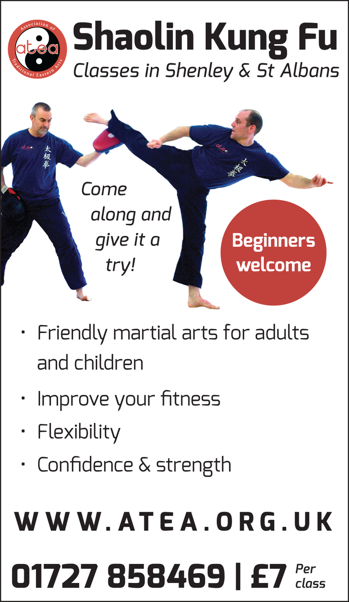 Designed a press Ad for <a href="/Eastern_Arts/">fq</a> - 7pm tonight, Church of the Good Shepherd Hall, Shenley if you fancy #KUNGFU