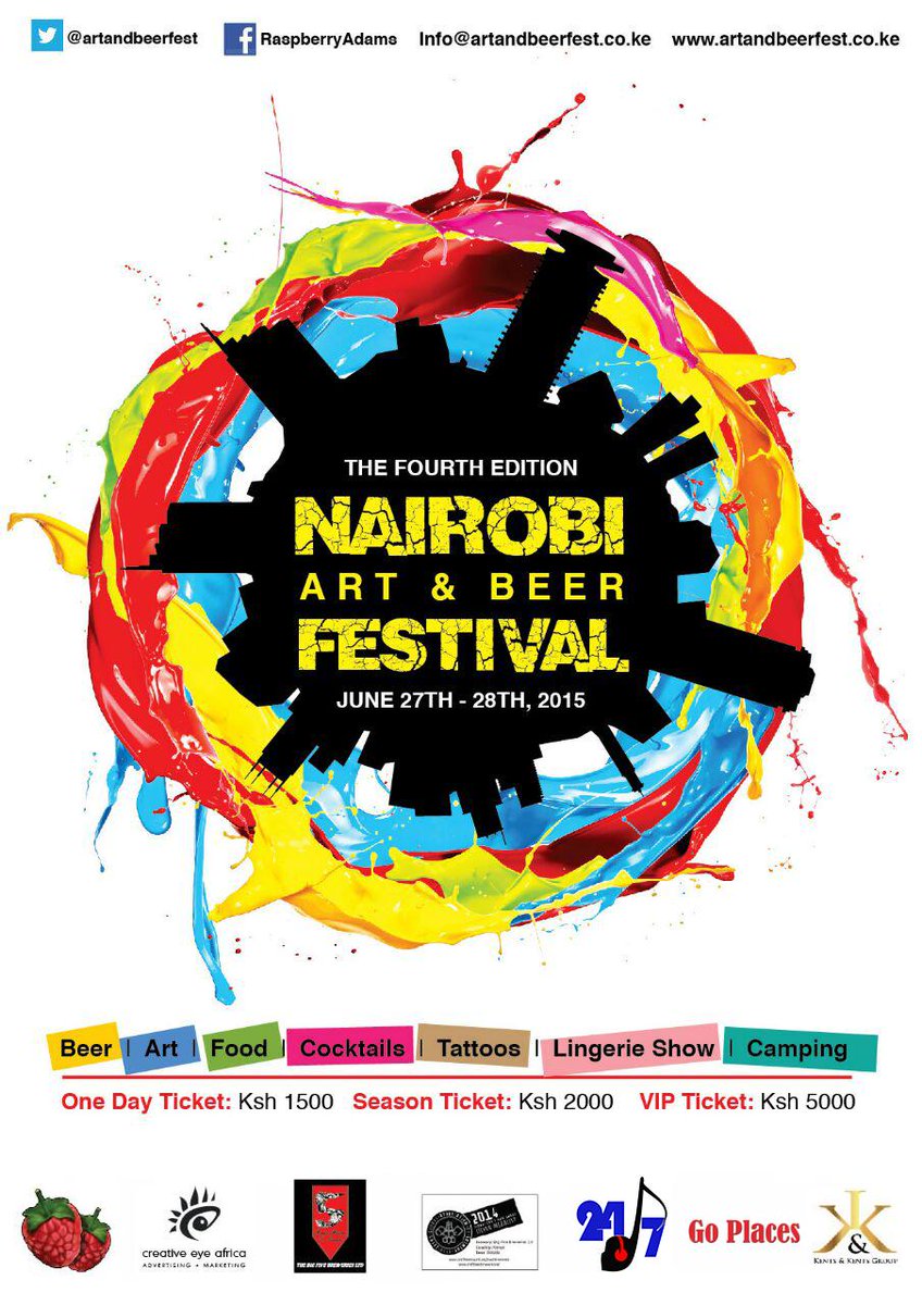 ArtnBeerFest's tweet photo. Making it happen @BrewBistroKenya @goplacesonline @RaspberryA_Adv @KentsandKents @247Entertainmnt @ArtnBeerFest June http://t.co/TcIHU2TomA