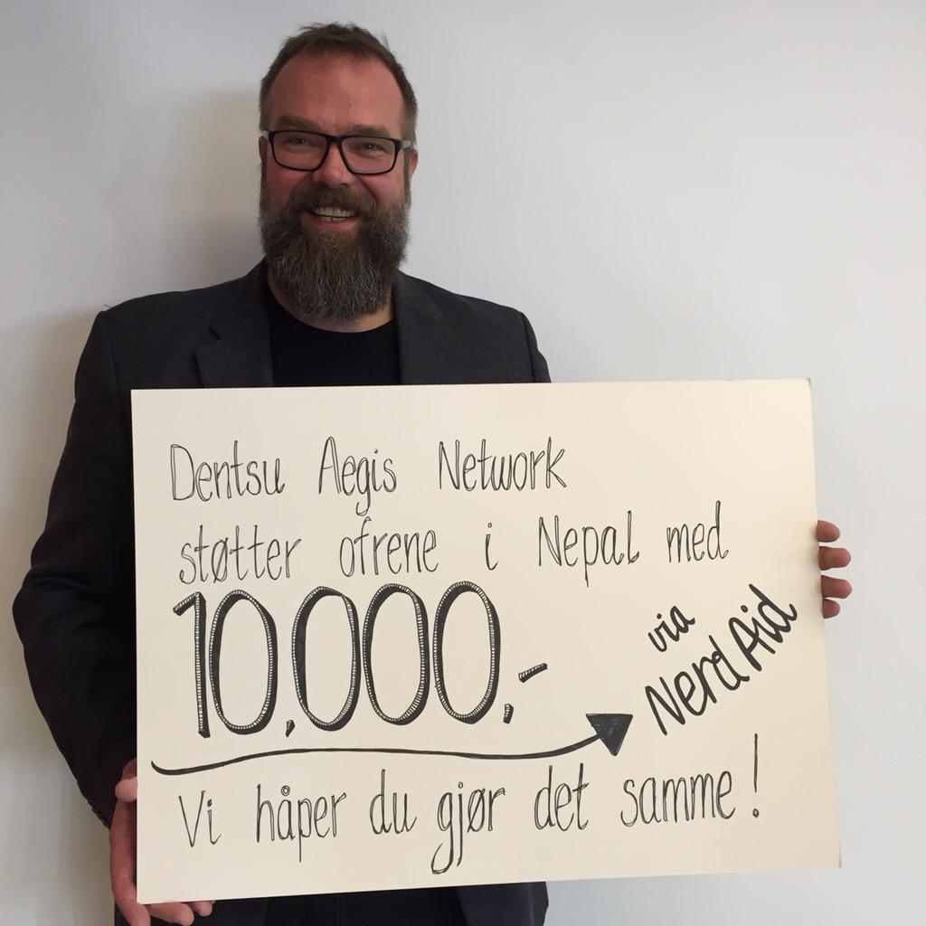 NilsOBark's tweet image. Kollektivt #nerdaid løft for #Nepal Bransjen bør kjenne sin besøkelsestid #Gulltaggen @nerdegutt @PaalFure @IsobarNO